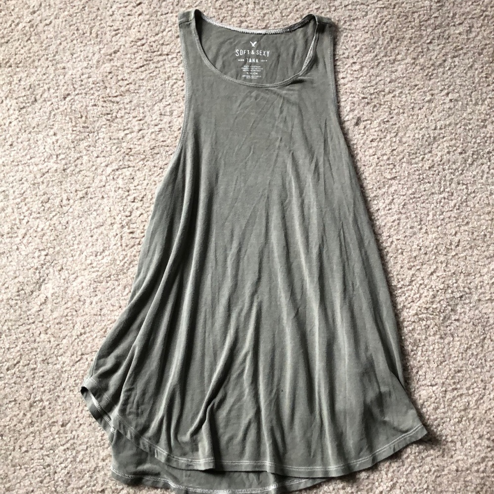 Green Flowy Tank